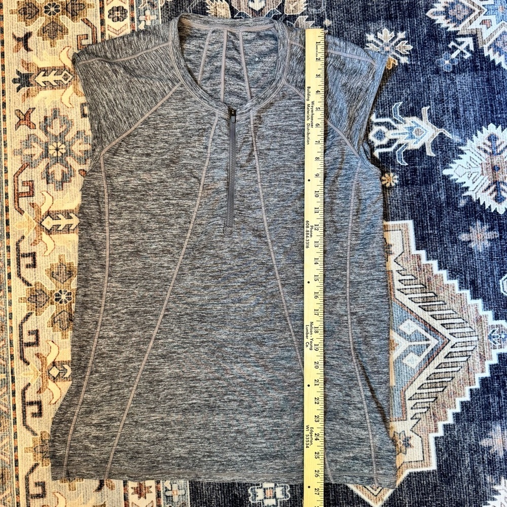 Athleta Pacifica Heather Gray Athletic 1/2 Zip Tank Women’s Size XL - Picture 10 of 10